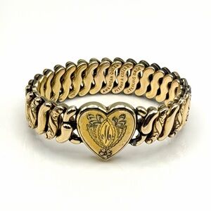WWII Sweetheart Expansion Bracelet – American Queen Pitman & Keeler ~Gold Heart